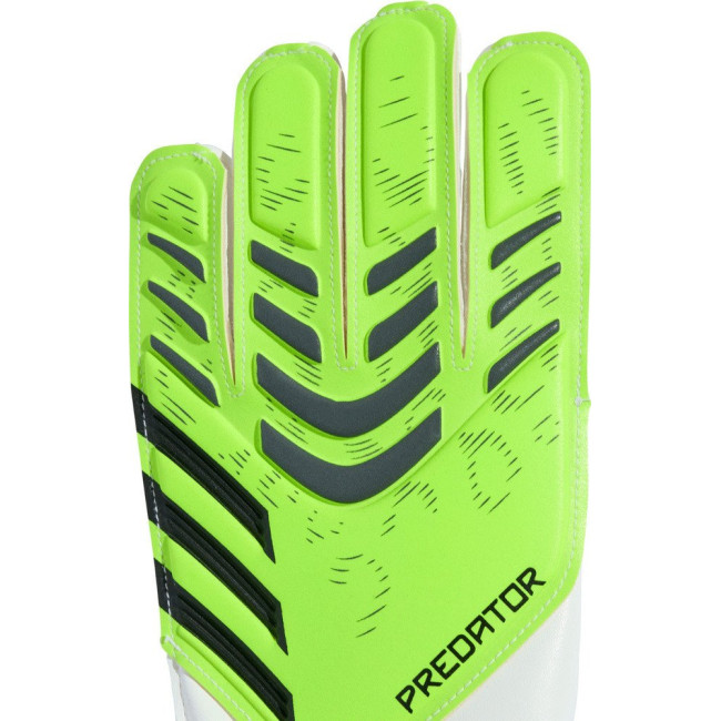 Рукавички воротарські Adidas Predator Training limonkowe JN5362 р. 7, біло-зелені