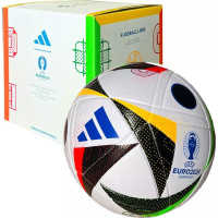 Футбольный мяч Adidas Euro24 Fussballliebe IN9369 размер 5, черно-белый