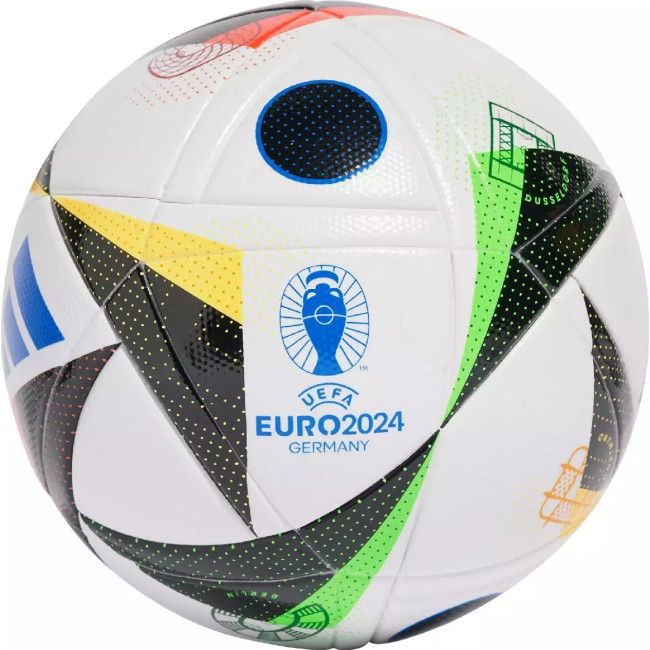 Футбольный мяч Adidas Euro24 Fussballliebe IN9369 размер 5, черно-белый