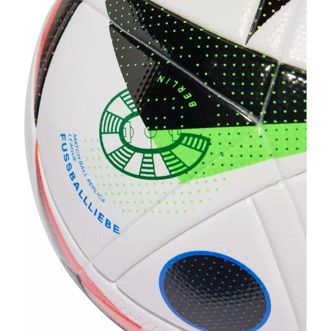 Футбольный мяч Adidas Euro24 Fussballliebe IN9369 размер 5, черно-белый