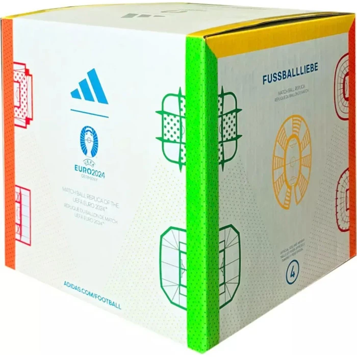 Футбольный мяч Adidas Euro24 Fussballliebe IN9369 размер 5, черно-белый