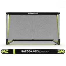 Ворота футбольные алюминиевые BAZOOKAGOAL 150 х 90 см, черно-желтые.