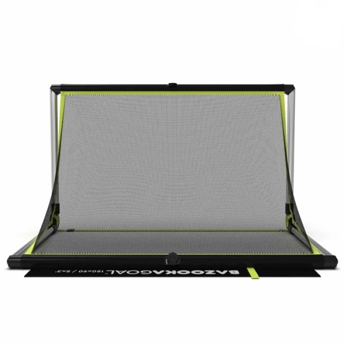 Ворота футбольные алюминиевые BAZOOKAGOAL 150 х 90 см, черно-желтые.