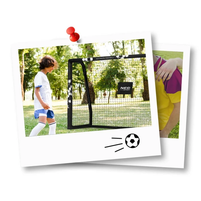 Ворота футбольні Neo-Sport NS-462 180 x 120 x 60 см, чорно-білі