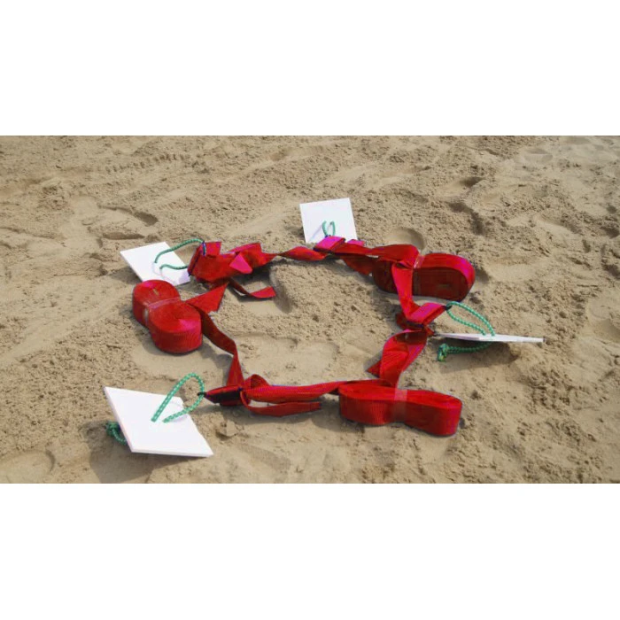 Красные линии обозначающие игровое поле для волейбола 16х8 м SPORTPOLAND