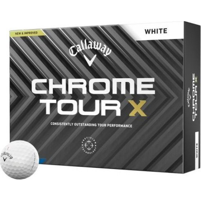 Мячи для гольфа Callaway Chrome Tour X 12шт, белые