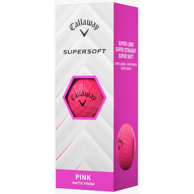 Мячи для гольфа Callaway Supersoft 2025 12 шт, розовые