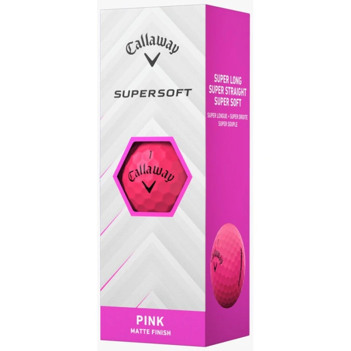 Мячи для гольфа Callaway Supersoft 2025 12 шт, розовые