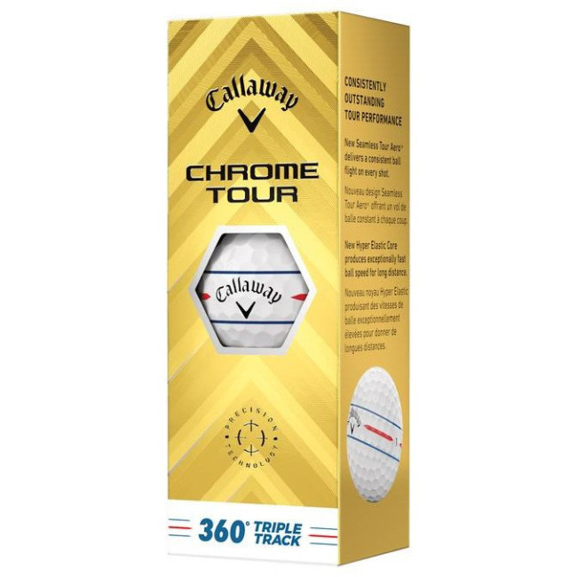 М'ячі для гольфу Callaway Chrome Tour TripleTrack 360 12 шт, білі