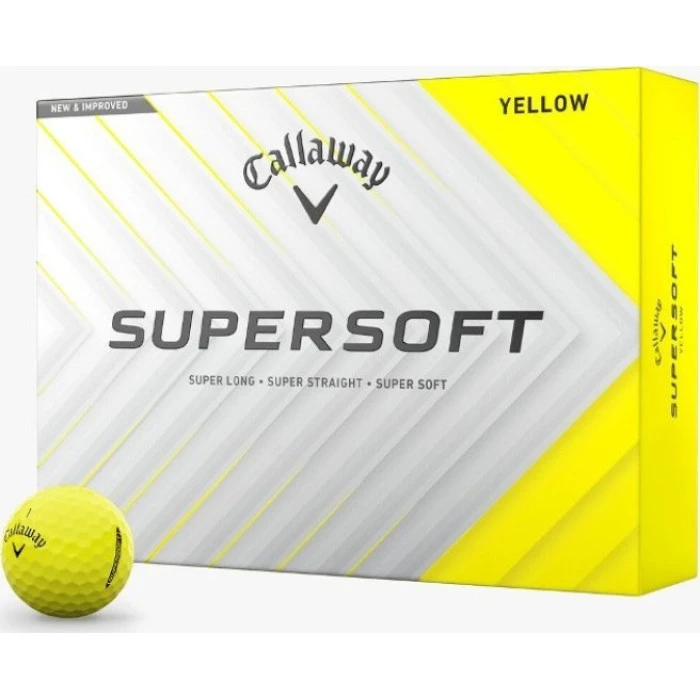 М'ячі для гольфу Callaway Supersoft 2025 12 шт, жовті