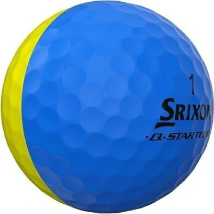 Мячи для гольфа Srixon Q-Star Tour Divide 12 шт, желто-голубые