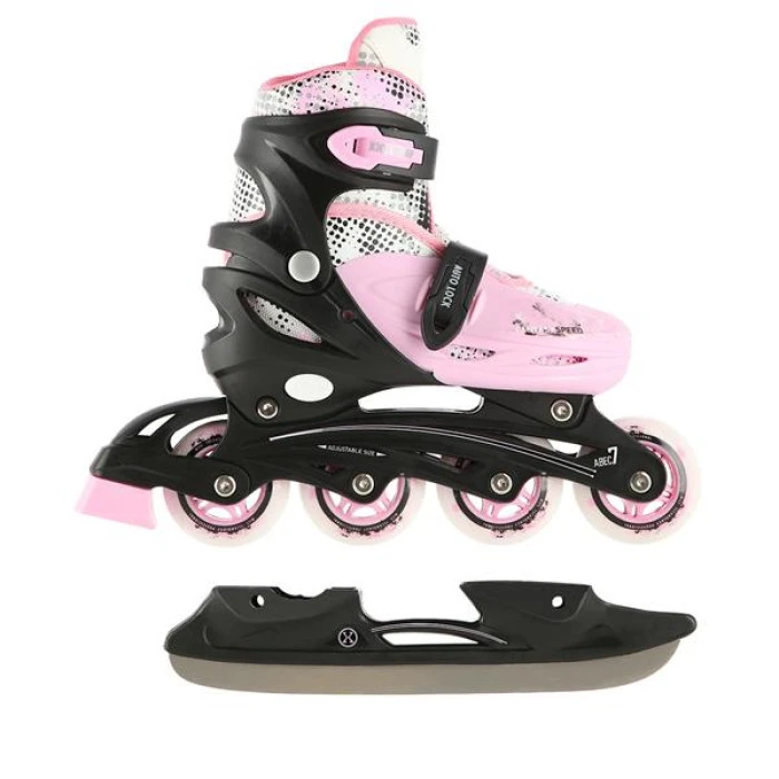 Ролики/Катки NH18331 4в1 NILS EXTREME - размер M (35-38)/ розовый