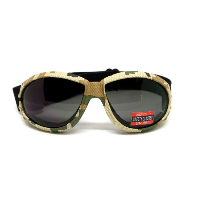 Окуляри захисні з ущільнювачем Global Vision Eliminator Camo Pixel, сірі