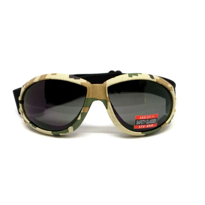 Очки защитные с уплотнителем Global Vision Eliminator Camo Pixel серые