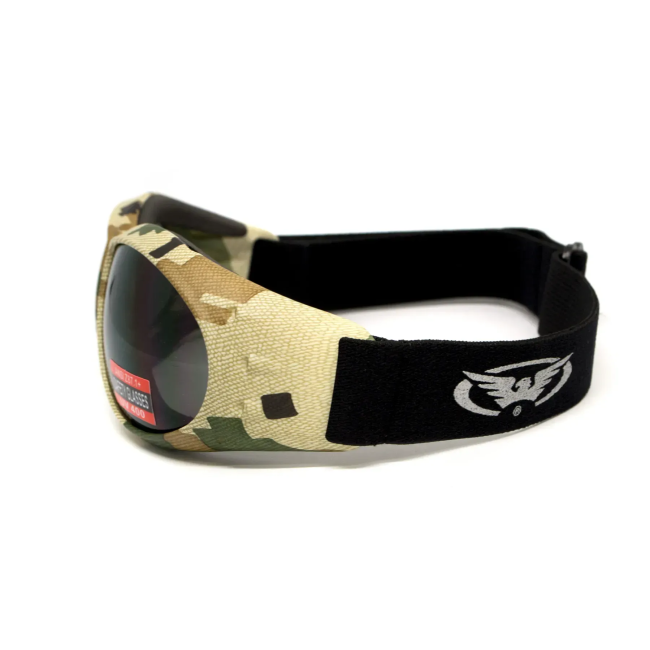 Окуляри захисні з ущільнювачем Global Vision Eliminator Camo Pixel, сірі