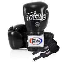 Перчатки боксерские с бинтами Fairtex Super Sparring BGV5 10 унций, черные