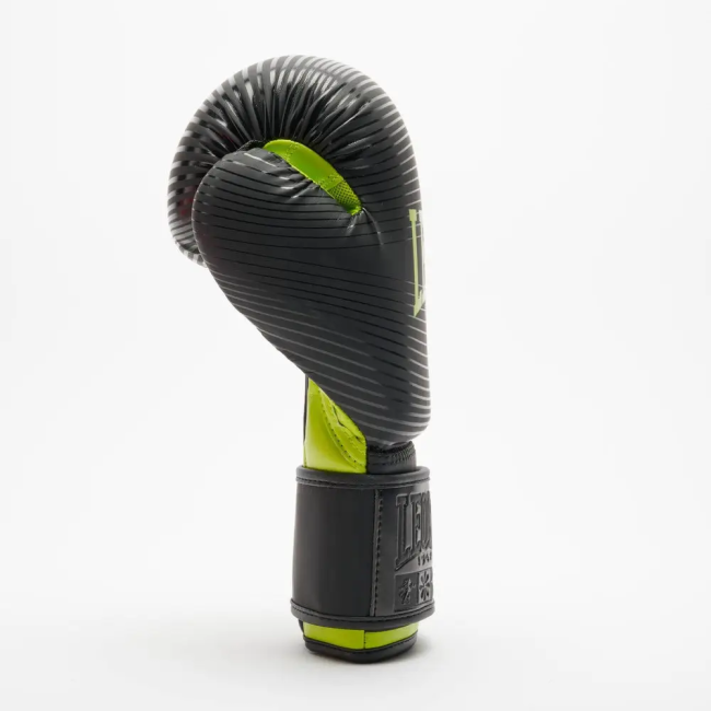 Рукавички боксерські з капою Leone GN313 WAVES розмір 10 унцій, чорно-зелені