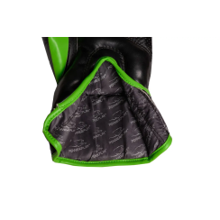 Перчатки боксерские PowerPlay 3018 Jaguar 16 унций, черно-зеленые