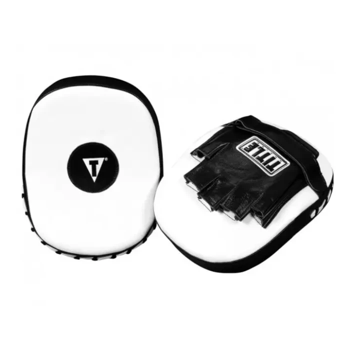 Лапы боксерские кожаные TITLE Boxing Cobra черно-белые