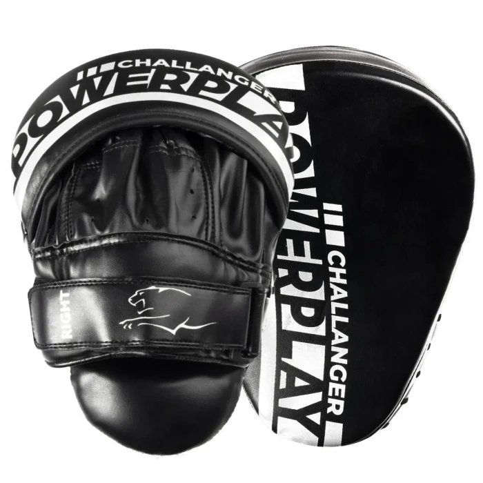 Лапи боксерські PowerPlay 3041 Challanger чорно-білі