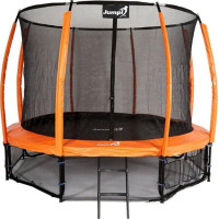 Батут Jumpi Maxy Comfort Plus з внутрішньою сіткою 12,5 футів 374 см помаранчевий