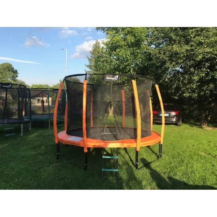 Батут Jumpi Maxy Comfort Plus с внутренней сеткой 12,5 футов 374 см оранжевый
