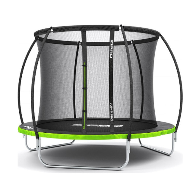 Батут Zipro Jump Pro Premium с внутренней сеткой 8 футов 252 см черно-зеленый