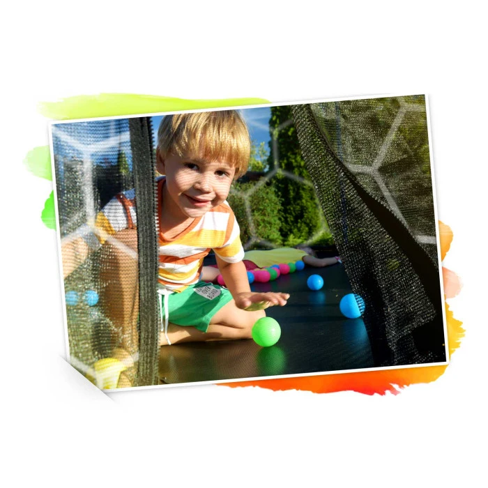 Батут Neo-Sport з внутрішньою 10 футів 312 см чорно-зелений