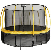 Батут Jumpi Maxy Comfort Plus з внутрішньою сіткою 16 футів 487 см жовтий