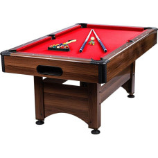 Бильярдный стол GamesPlanet Trendline Dawn 6ft + аксессуары, 184 x 108 x 82 см – коричнево-красный