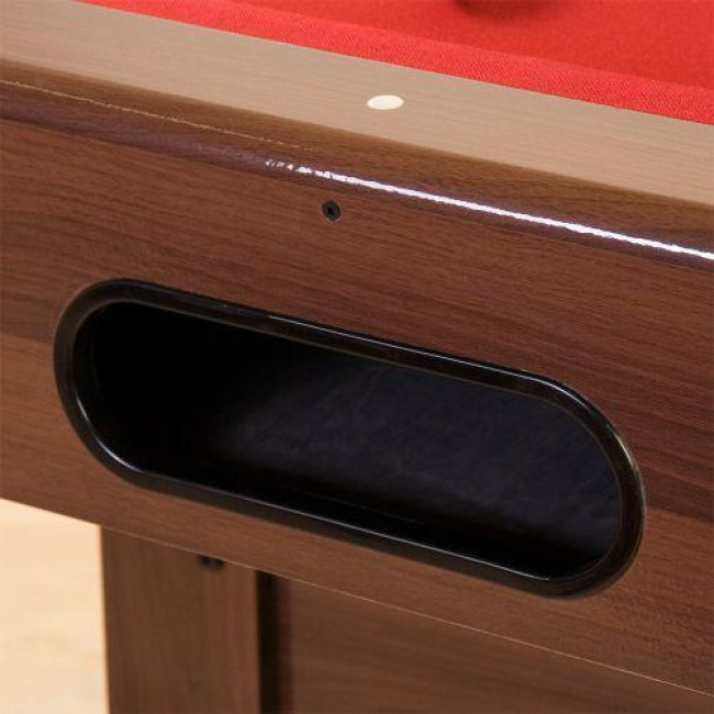 Більярдний стіл GamesPlanet Trendline Dawn 6ft + аксесуари, 184 x 108 x 82 см - коричнево-червоний