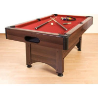 Більярдний стіл GamesPlanet Trendline Dawn 6ft + аксесуари, 184 x 108 x 82 см - коричнево-червоний