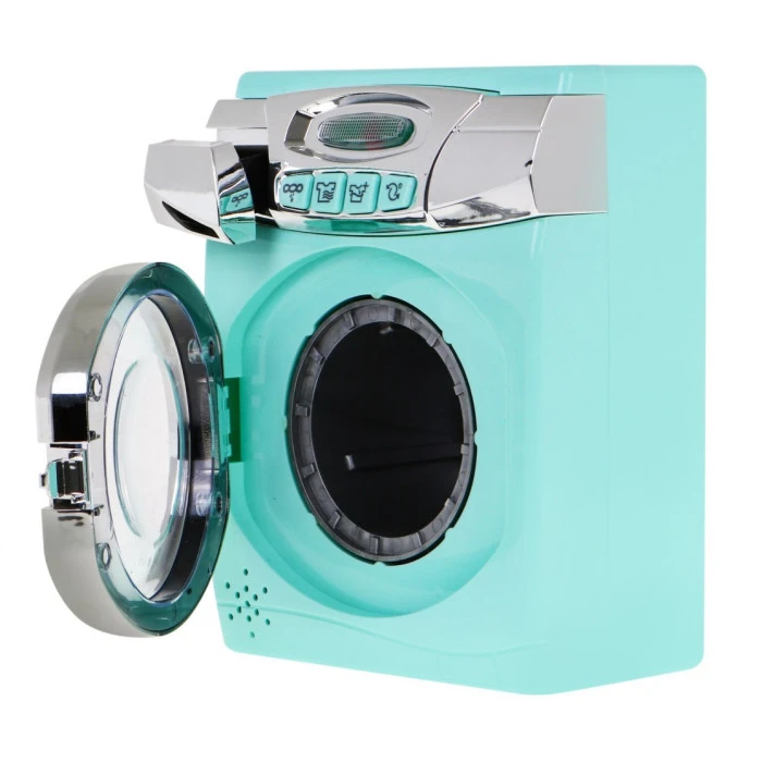 Велика пральна машина, кошик для білизни, прасувальна дошка