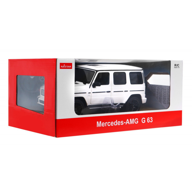 Автомобиль на дистанционном управлении + пульт 2,4 ГГц Mercedes-AMG G63 белый RASTAR модель 1:14