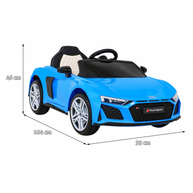 Детская аккумуляторная машинка Audi R8 LIFT Синяя