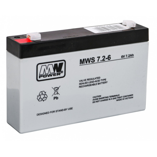 Аккумулятор гелевой 6V/7.2Ah для детского электромобиля