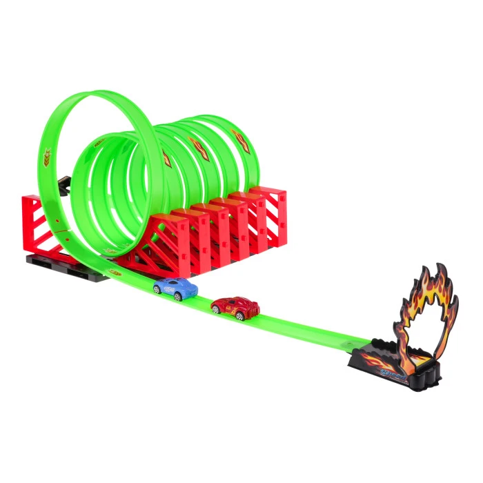 Экстремальный гоночный трек для детей 3+ Элементы конструкции 27 шт. + 2 раллийные машины + 6 петель