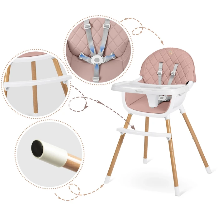 Стільчик для годування Nukido Lilo рожевий