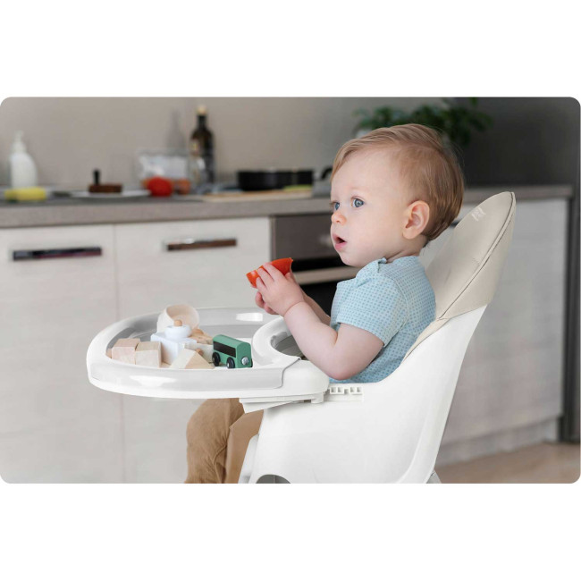 Стульчик для кормления со столиком Ricokids Milo серый