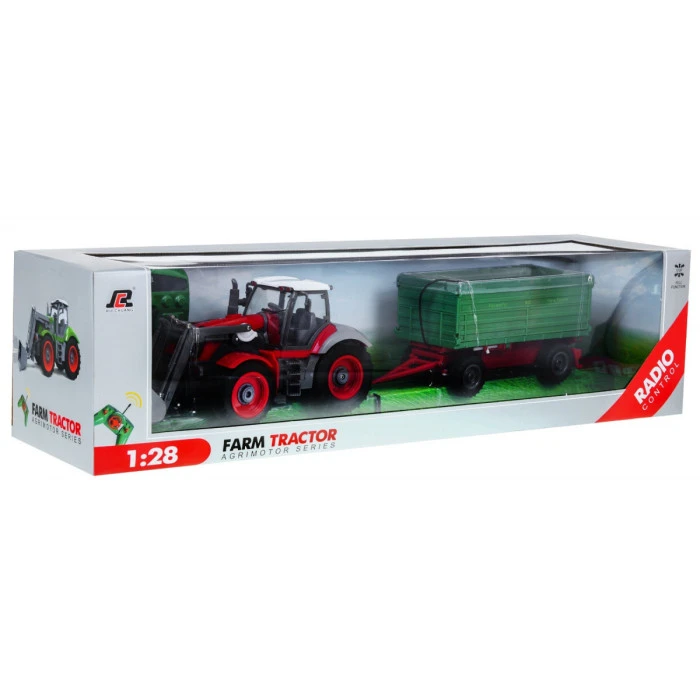 Дитячий екскаватор з причепом Ramiz QY8301AR зелено-червоний