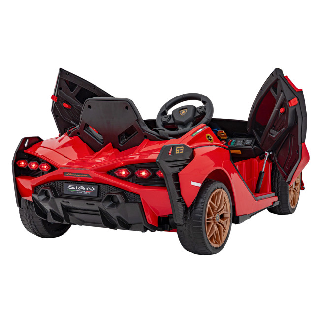 Lamborghini SIAN на аккумуляторе для детей Красный + Пульт + EVA + Free Start + Audio LED