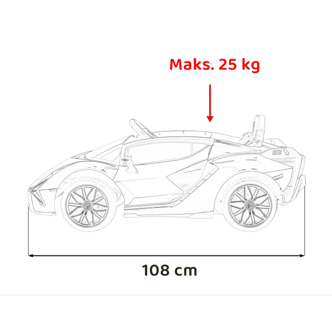 Lamborghini SIAN на аккумуляторе для детей Красный + Пульт + EVA + Free Start + Audio LED