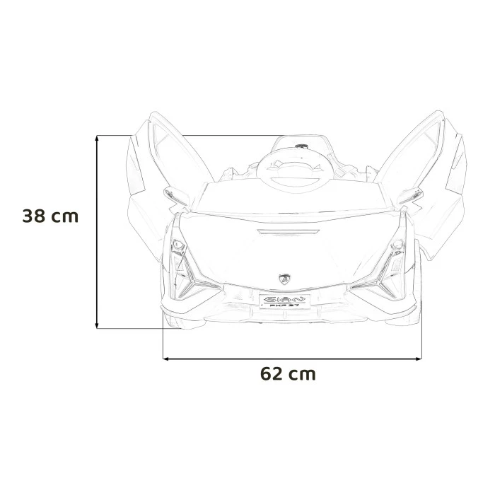 Lamborghini SIAN на аккумуляторе для детей Красный + Пульт + EVA + Free Start + Audio LED