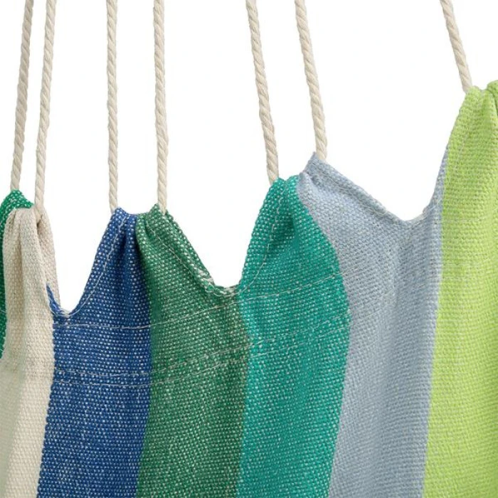 Гамак-кресло подвесное одноместное NILS CAMP NC3107, 103 х 99 см - зелено-синее