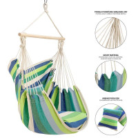 Гамак-крісло підвісне одномісне NILS CAMP NC3107, 103 х 99 см - зелено-синє