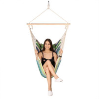 Гамак-крісло підвісне одномісне NILS CAMP NC3107, 103 х 99 см - зелено-синє