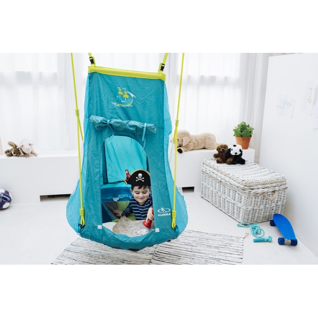 Качели с палаткой Hudora 72152 Nest Swing Pirate 190 х 123 см - синяя