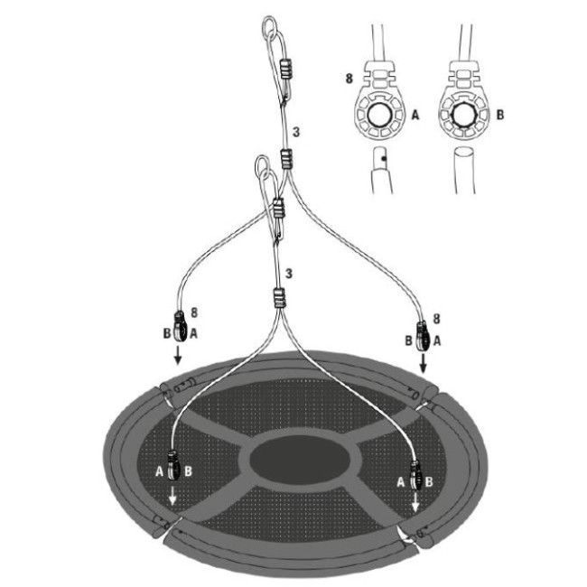 Качели с палаткой Hudora 72152 Nest Swing Pirate 190 х 123 см - синяя