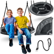 Качели Neo-Sport Swingo Гнездо аиста 100 см, черно-серая