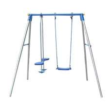 Качели одноместные для детей MASTER A3, 212 x 166 x 200 см - сине-серая